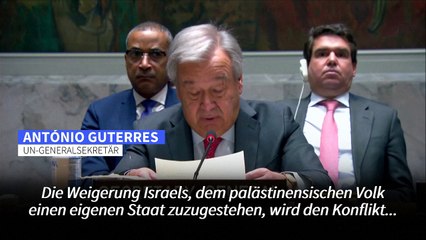 Guterres: "Die israelische Besatzung muss enden"