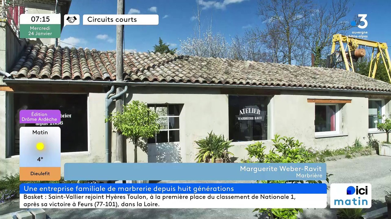 À Livron, "Marbrerie Ravit", marbrerie hydraulique de décoration, d’agencement, de création et de restauration