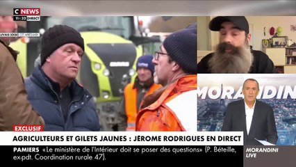 EXCLU - Agriculteurs en colère - Le gilet jaune Jérôme Rodrigues dans "Morandini Live": "La convergence vers cette colère est aujourd'hui unificatrice" - Regardez