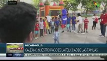 Jóvenes nicaragüenses realizan actividades recreativas para los más pequeños