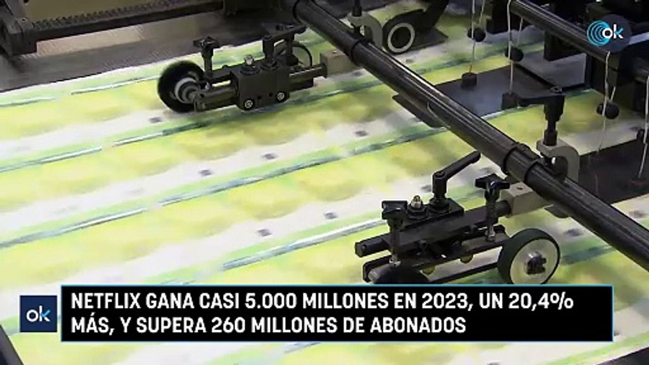 Netflix gana casi 5.000 millones en 2023, un 20,4% más, y supera 260 millones de abonados