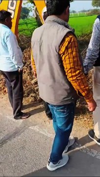 Water supply department cuts illegal tap connections with JCB in prese