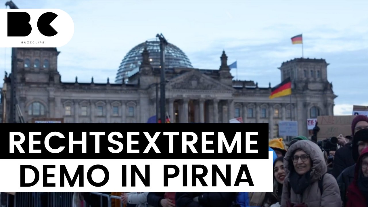 Pirna: neonazi-kundgebung neben anti-afd-demo