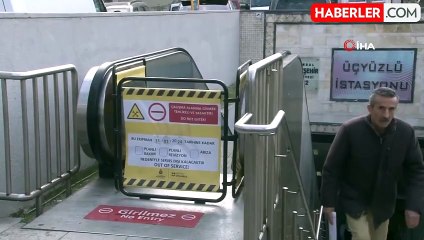 Esenler'de metro istasyonundaki yürüyen merdiven çöktü