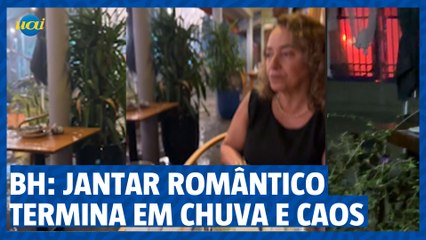 Jantar romântico termina em chuva e falta de luz na capital mineira