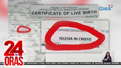 Maling relihiyon sa birth certificate ng anak, idinulog ng isang ginang | 24 Oras
