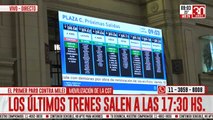 Atención: los últimos trenes salen de CABA a las 17:30 horas