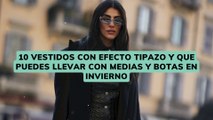 10 vestidos con efecto tipazo y que puedes llevar con medias y botas en invierno