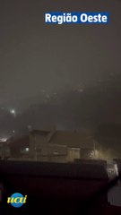 Internautas registram momentos de tensão durante o temporal em BH