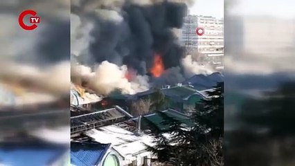 AVM yangınına 3 helikopterle müdahale