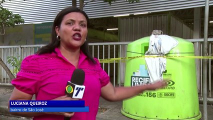 Feto é abandonado em lixeira no Cais de Santa Rita