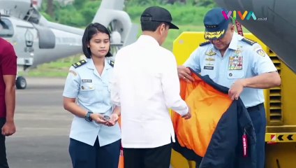 Jokowi, Prabowo, KASAU dkk Kompak Pakai Jaket Biru