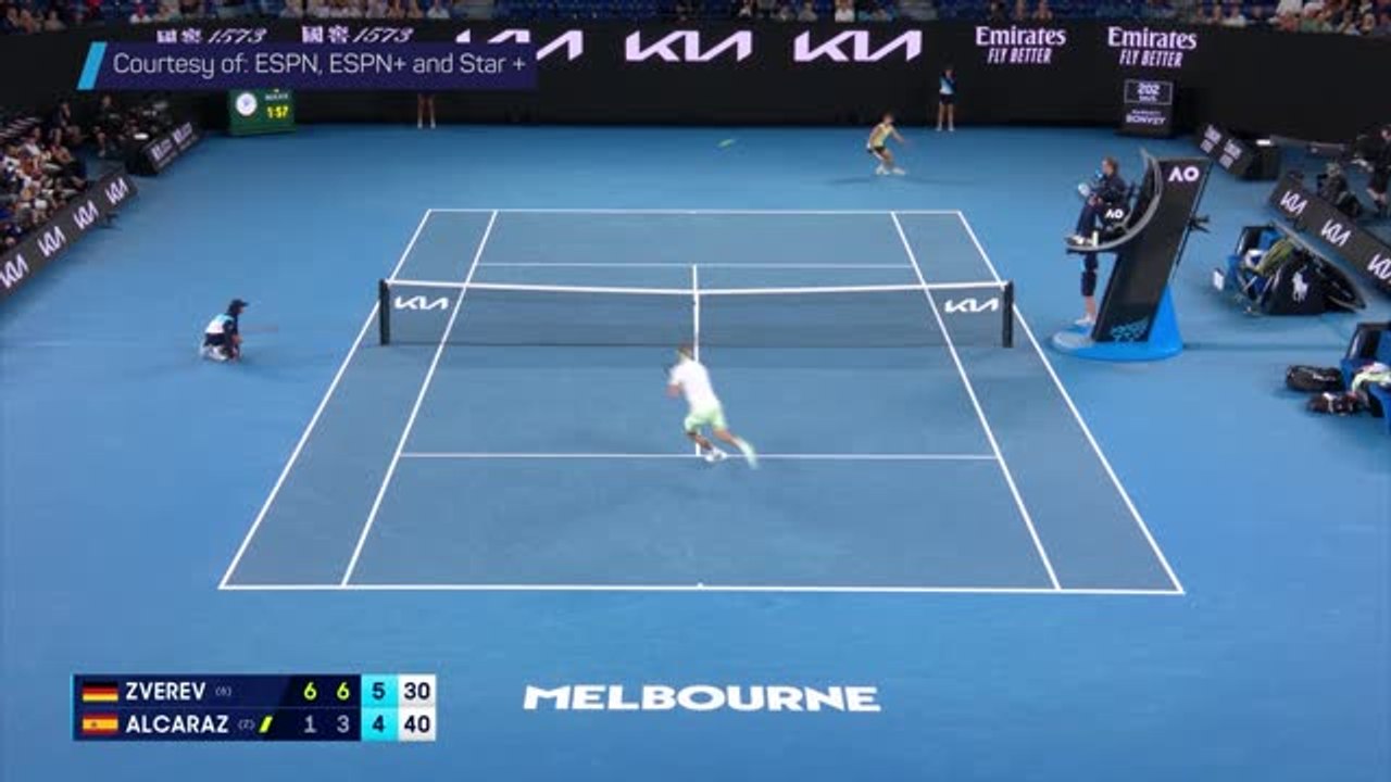 Alcaraz produces moments of magic to steal third set