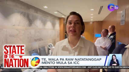 VP Duterte, wala pa raw natatanggap na dokumento mula sa ICC | SONA