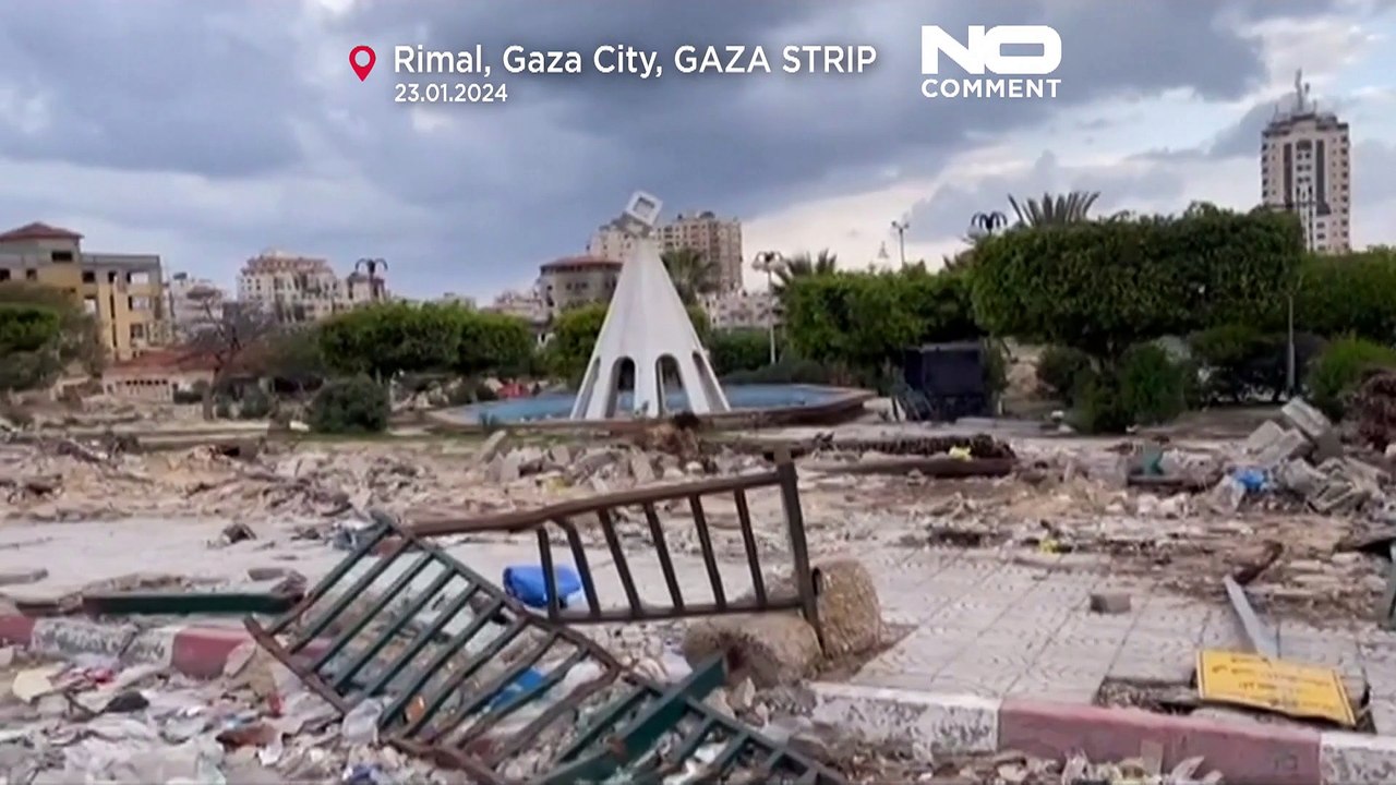 Viertel von Gaza-Stadt in Trümmern