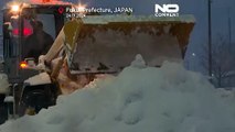 Fortes chutes de neige dans les régions de la côte ouest du Japon