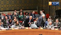 مجلس الأمن :  وزير الخارجية يغادر الجلسة لمقاطعة كلمة ممثل الكيان الصهيوني