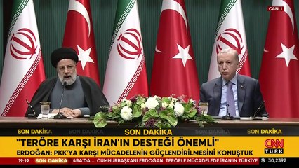 Cumhurbaşkanı Erdoğan ve İran Cumhurbaşkanı Reisi'den ortak basın toplantısı