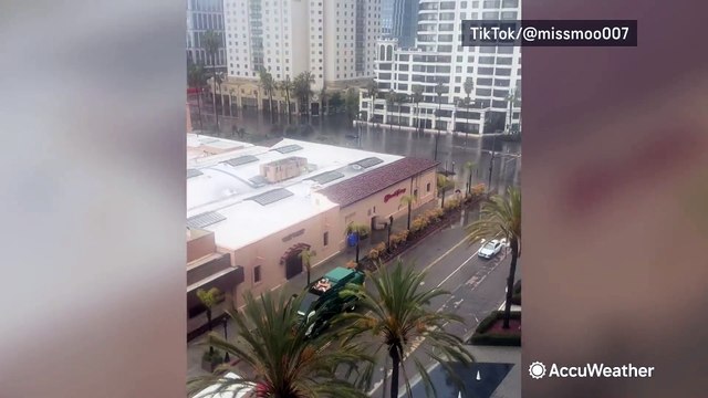 Tesla weathers San Diego flooded streets