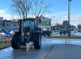 Protest rolników z regionu w Piotrkowie Trybunalskim