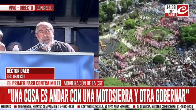 Héctor Daer, secretario general CGT: Venimos a defender la patria