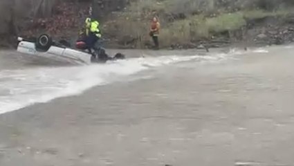 Woman rescued from overturned truck after 15 hours stuck in raging creek