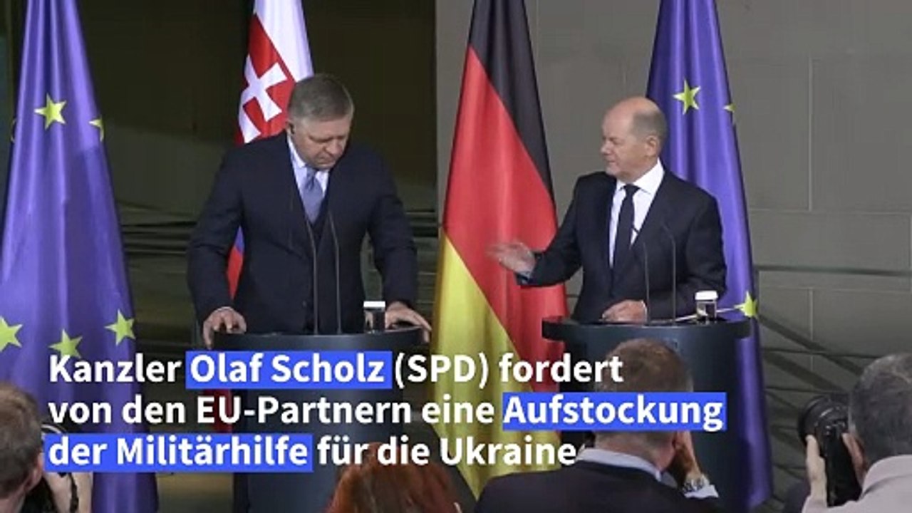 Ukraine: Scholz fordert von EU-Partnern mehr Militärhilfe