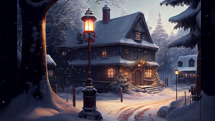Snow Town - Cozy Winter Ambient Music - Soothing Fantasy Music