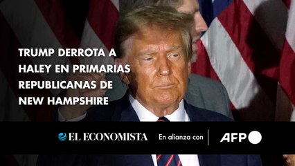 Trump derrota a Haley en primarias republicanas de New Hampshire