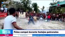 Se desata pelea campal en la feria patronal de San Salvador, Hidalgo