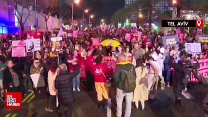 İsrailli esir yakınları Kudüs ve Tel Aviv'de gösteri düzenledi