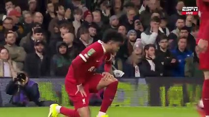 Lucho Díaz marca el 1-0 parcial de un Liverpool