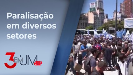 Argentina tem greve geral contra reformas de Milei
