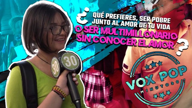 Vox Pop: ¿Qué prefieres, ser pobre junto al amor de tu vida o ser millonario sin conocer el amor?
