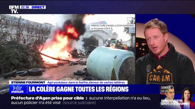Préfecture d'Agen prise pour cible: Ça ne donne pas une image de l'agriculture , regrette Étienne Fourmont (agri-youtubeur dans la Sarthe)