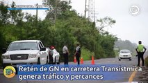 Retén de GN en carretera Transístmica genera tráfico y percances