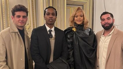 Rihanna affiche un style incroyable aux côtés de Kendji Girac et Brigitte Macron.
