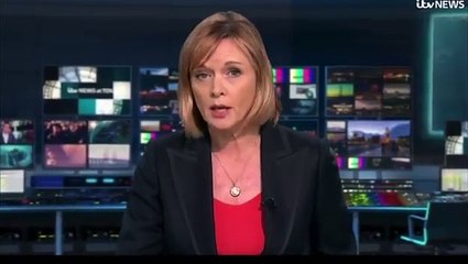 ITV News reporting Israeli war crimes, captured on live