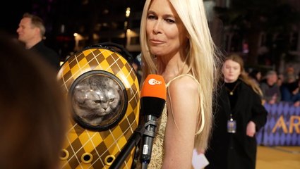 Claudia Schiffer’s cat steals show at Argylle premiere