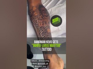 Bandman Kevo Gets "White Lives Matter" Tattoo