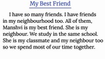 My Best Friend English Nibandh || My Best Friend Essay in English || • For Girl || NKJ Education