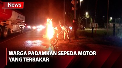 Sepeda Motor Terbakar di Tangerang, Warga Padamkan dengan Air Seadanya