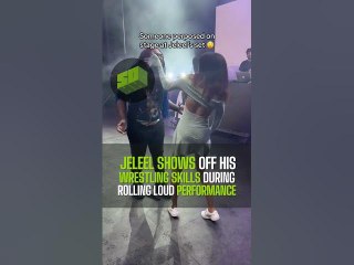Jeleel Shows Off His Wrestling Skills During Rolling Loud Performance