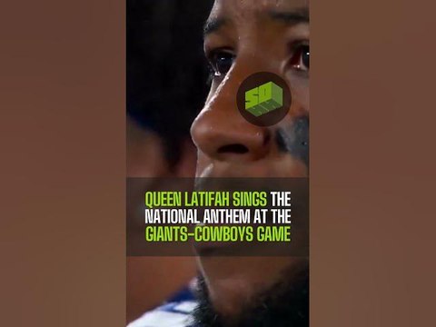 Queen Latifah Sings The National Anthem At The Giants-Cowboys Game