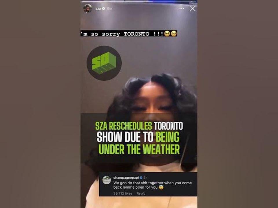 SZA Reschedules Toronto Show Due To Being Under The Weather