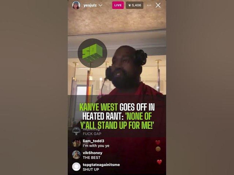 Kanye West Goes Off In Heated Rant: 'None Of Y'all Stand Up For Me!'