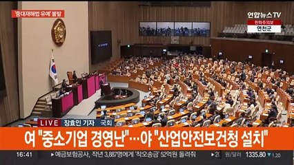 국회 본회의서 '50인 미만 유예' 처리 불발