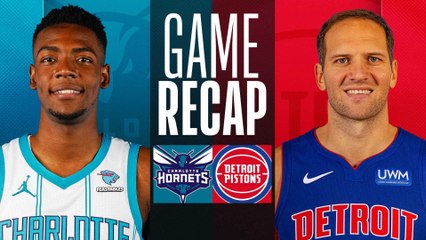 Game Recap: Pistons 113, Hornets 106