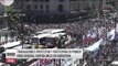 Trabajadores protestan y participan en primer paro general contra Milei en Argentina
