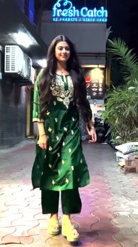 Asha Bhosle Ji's Talented Granddaughter Zanai Bhosle In Ethnic Green Outfit